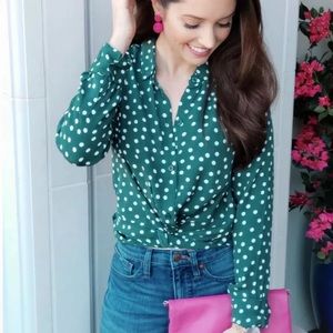 4/$20 ABERCROMBIE & FITCH Polka Dot Cropped Shirt